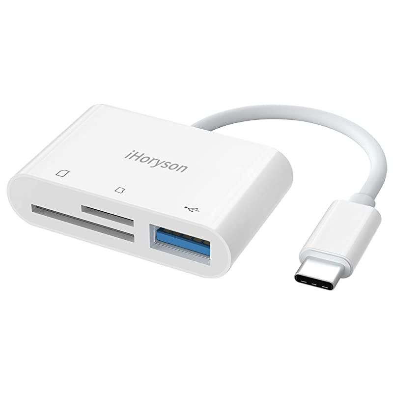 USB C SD Card Reader Adapter  USB 30 Type C Micro SD TF Card Reader Adapter 3 in 1 USB C to USB Camera Memory Card Reader Adapter for iPad Pro MacBook and More UBC C Devices
