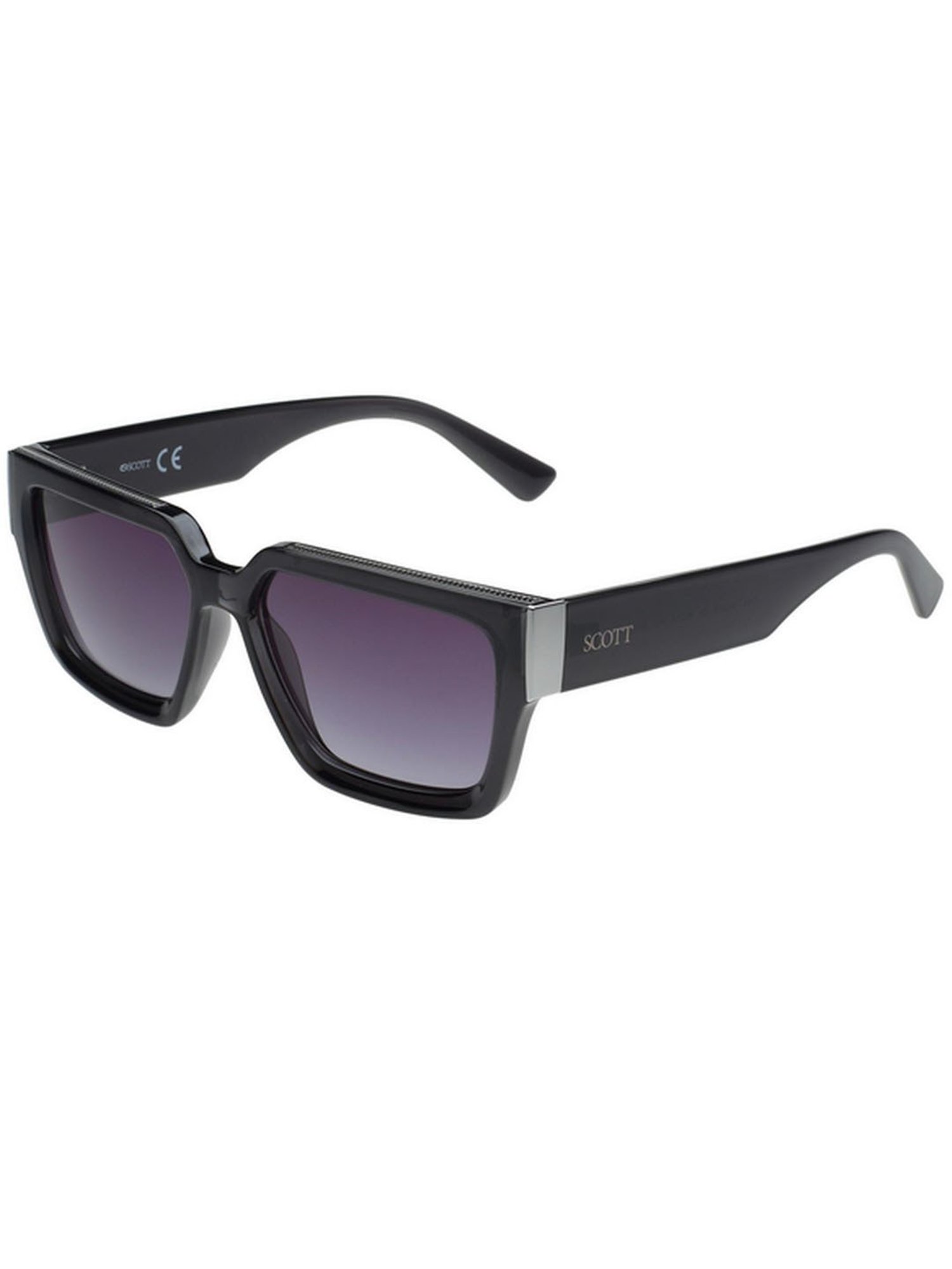SCOTT Grey Wayfarer UV Protection Unisex Sunglasses