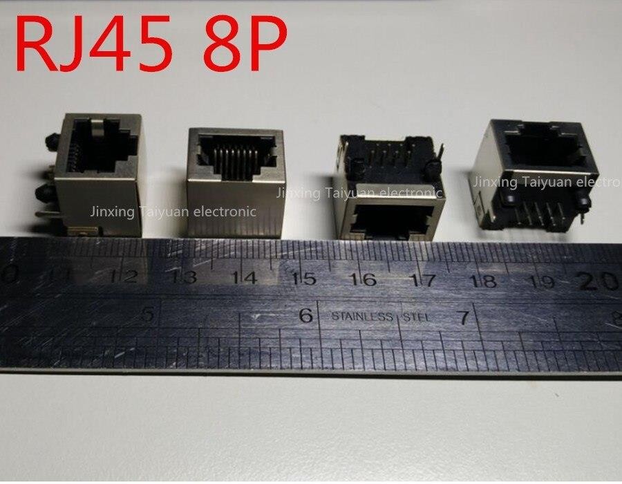 High quality 5pcs/Lot RJ45 Connector RJ45 Socket 8Pin PCB Mounting Network Adapter For Ethernet Network Data Transfer IC ...