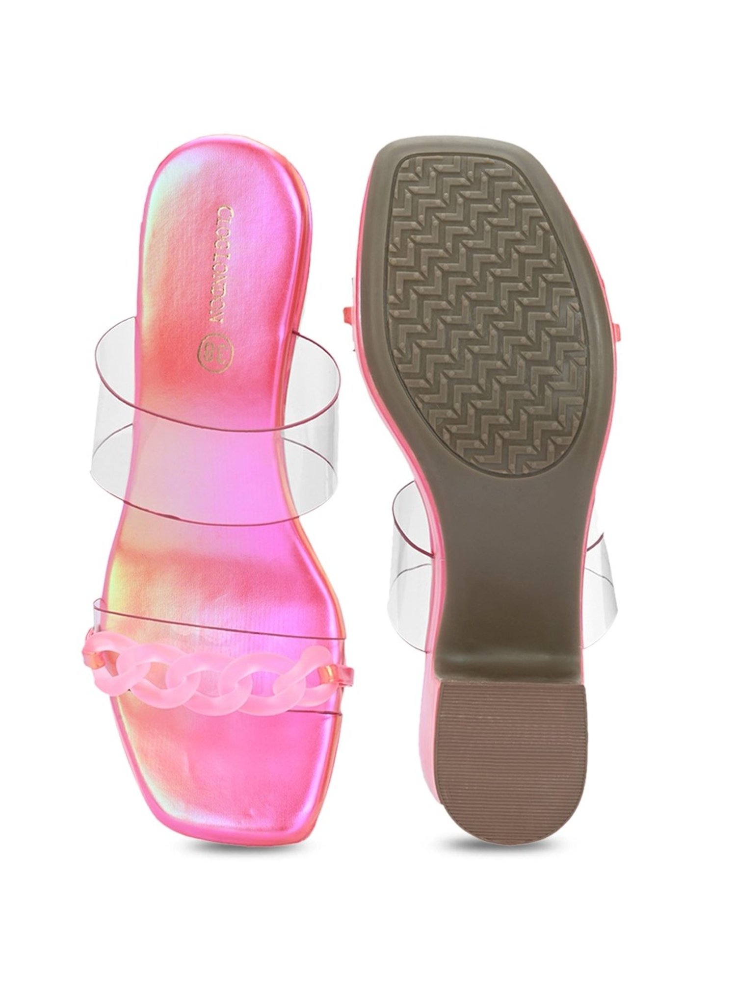 Clog London Women's Pink Casual Sandals