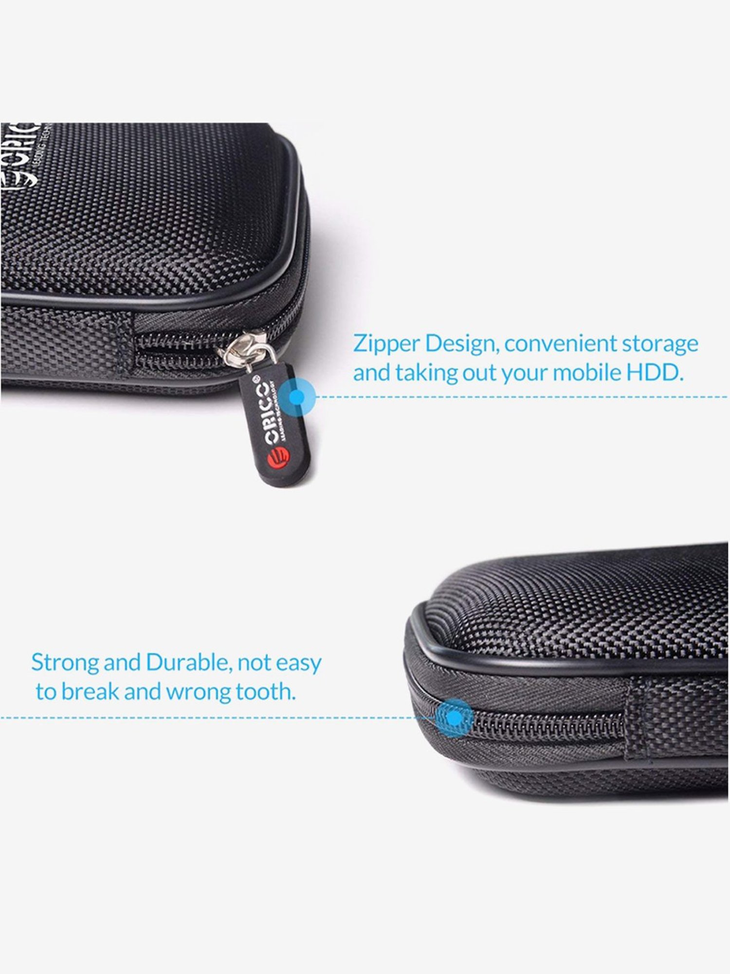 Orico PHD-25 External Hard Drive Protection Bag for 2.5 Inch Hard Drive (Black)