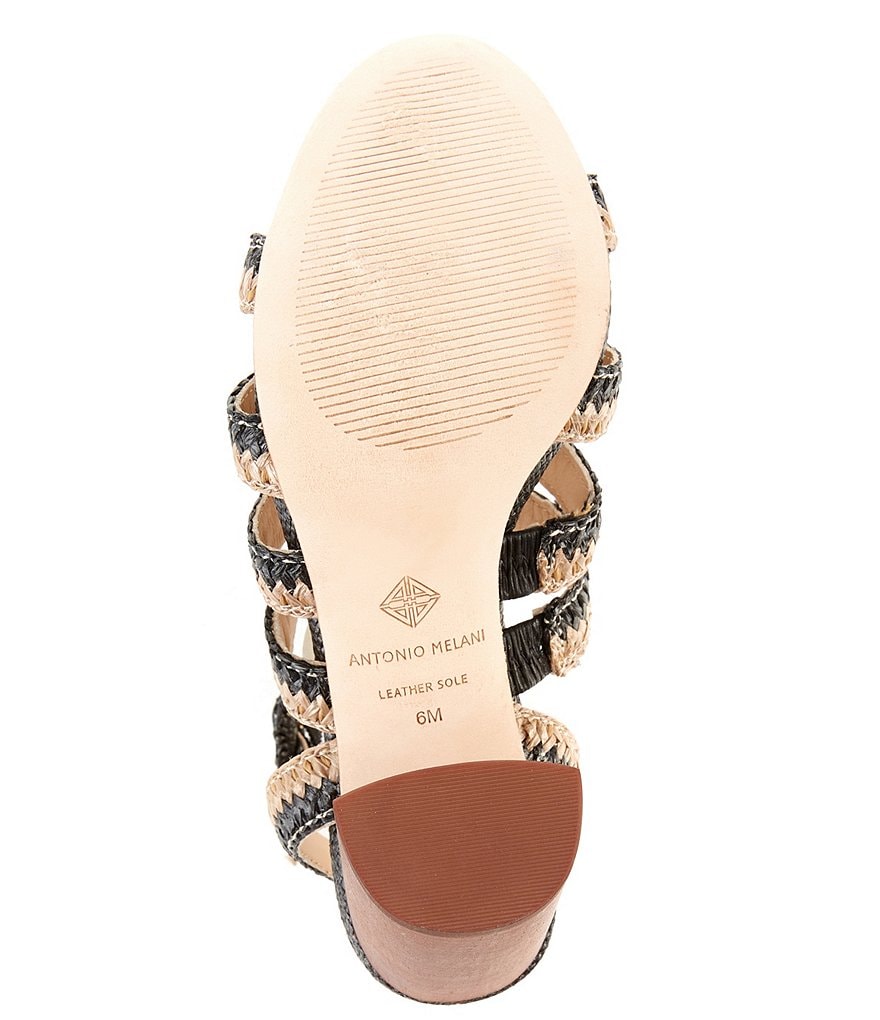 Antonio Melani Gwindolin Raffia T-Strap Dress Sandals