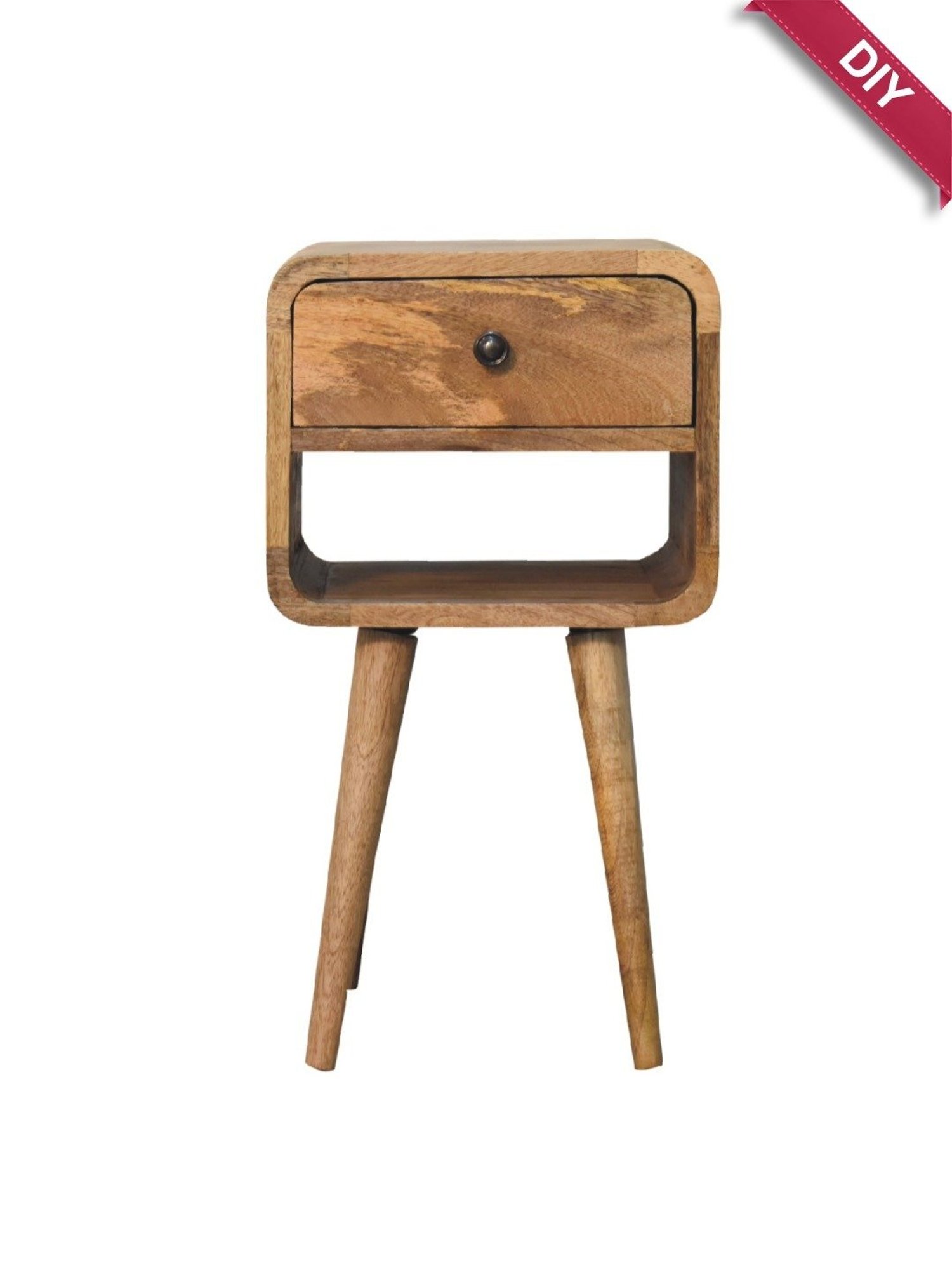 Ikiriya Avina Solid Dark Brown Wood End Table