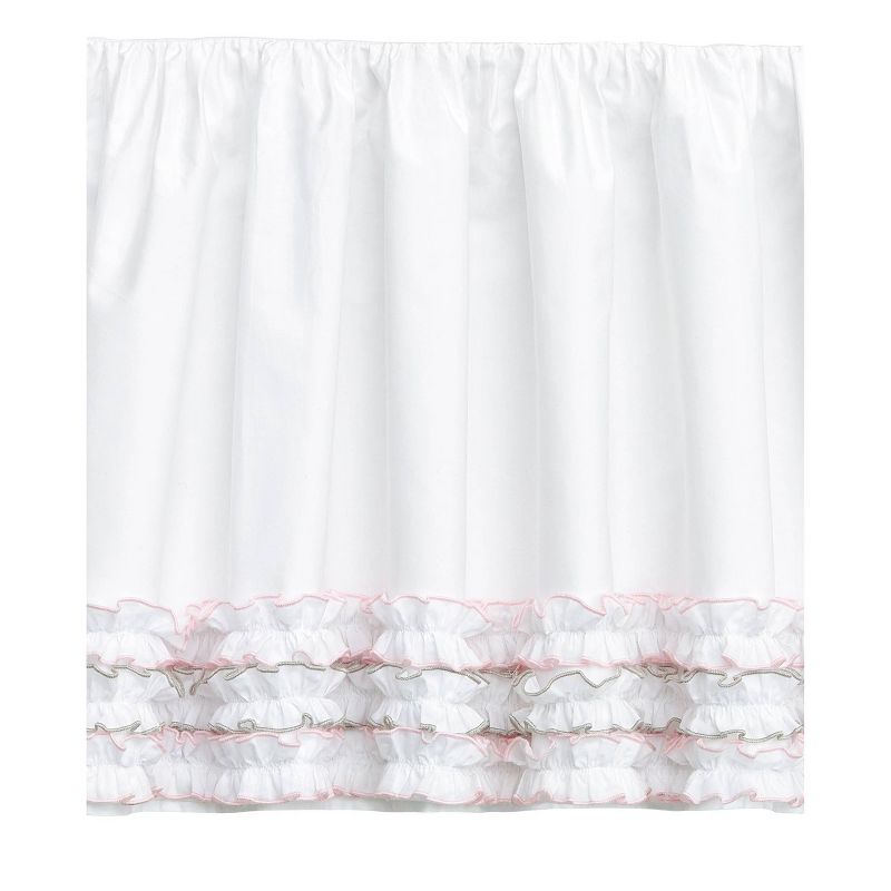 The Peanutshell Farmhouse Crib Skirt  - Gray