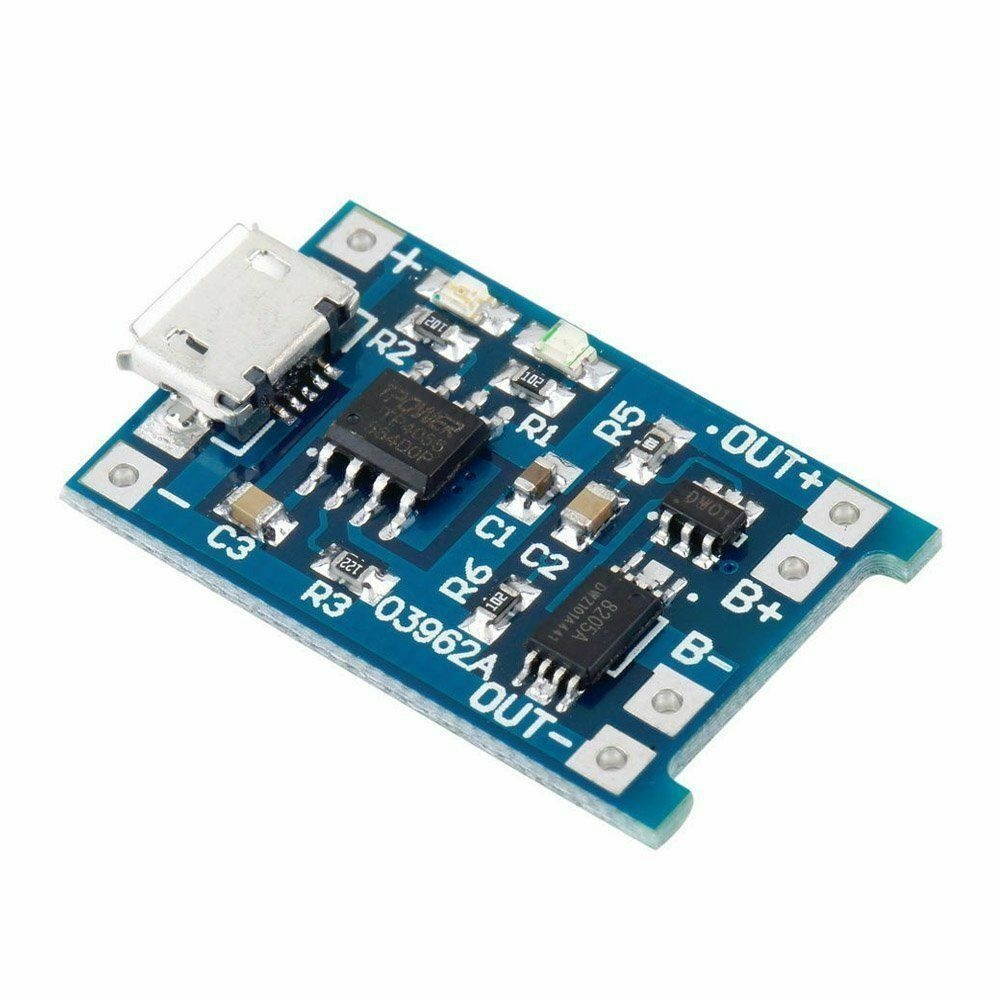 2pcs TP4056 5V 1A Micro USB 18650 Lithium Battery Charging and Protection Board