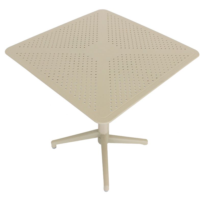 Renaissance Square Outdoor Patio Stacking Table - Gray - Vifah