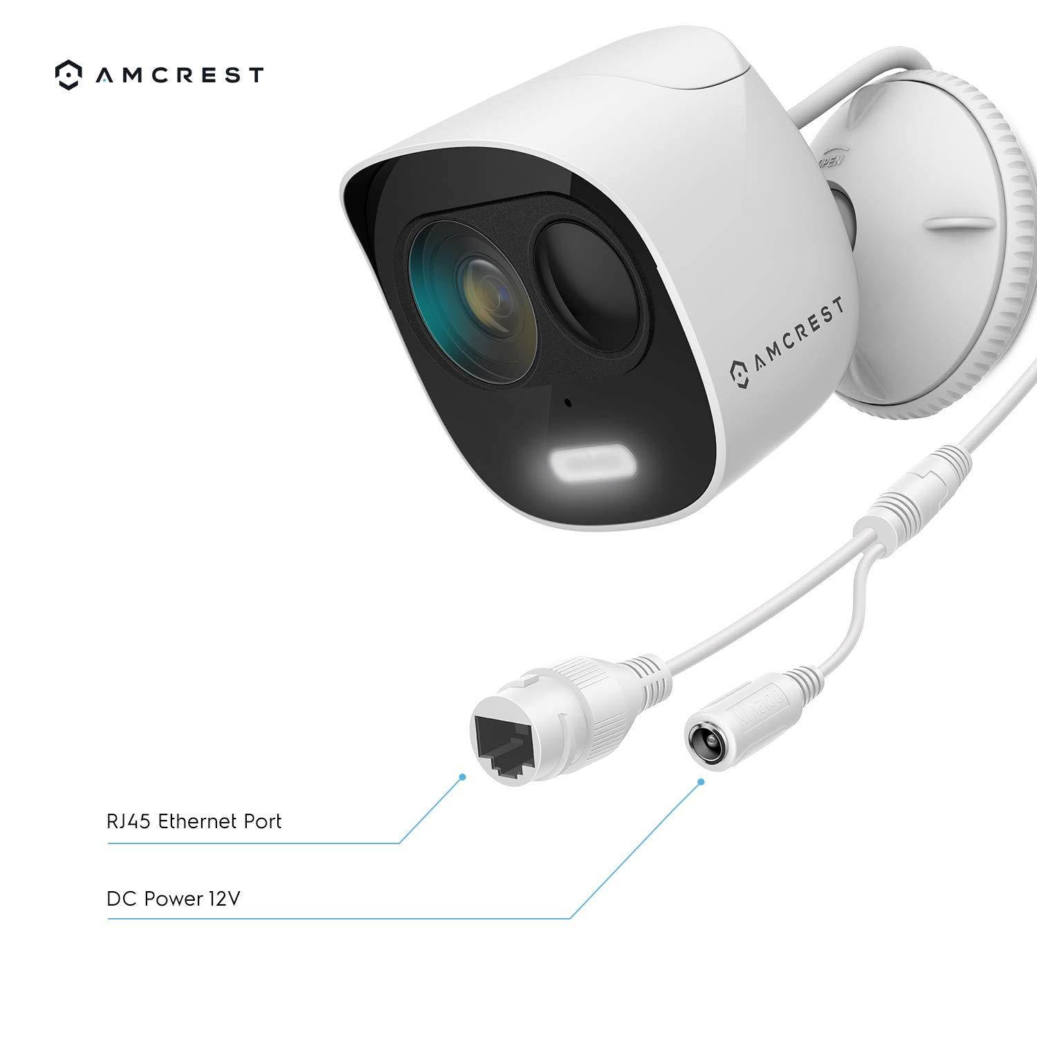 2-Pack Amcrest ProHD 2-Megapixel Wireless Outdoor Security Camera, Deterrent Outdoor IP WiFi Camera - Full HD 1080P @30fps, IP65 Weatherproof, 33ft Nightvision, Two-Way Audio, 2PACK-ADC2W (White)