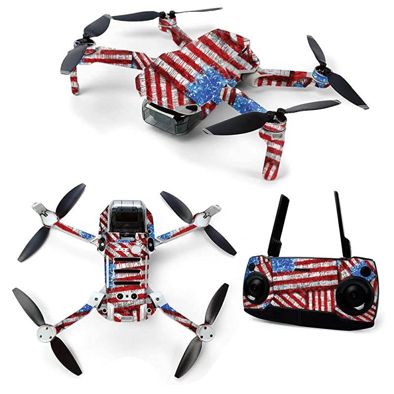 Skin for DJI Mavic Mini Portable Drone Quadcopter Flag Drips | Protective Durable and Unique Vinyl Decal wrap Cover | Easy to Apply Remove and Change Styles | Made in The USA