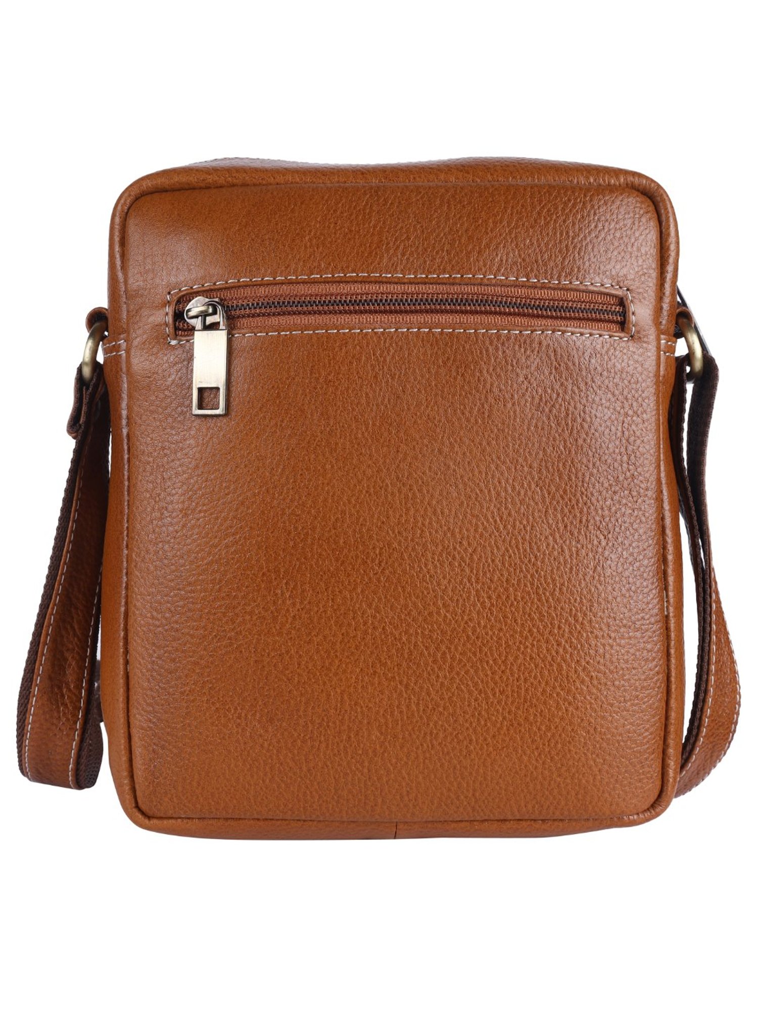 HiLEDER Pure Genuine Leather Messenger Shoulder Sling Cross Body Office Bag for Men and Women, Tan