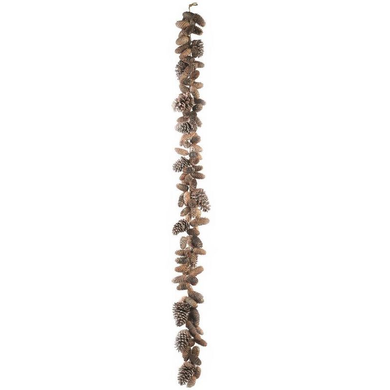Napa Home and Garden 6' x 6" Prelit LED Pine Cone Jute Artificial Christmas Garland - Warm Clear Lights