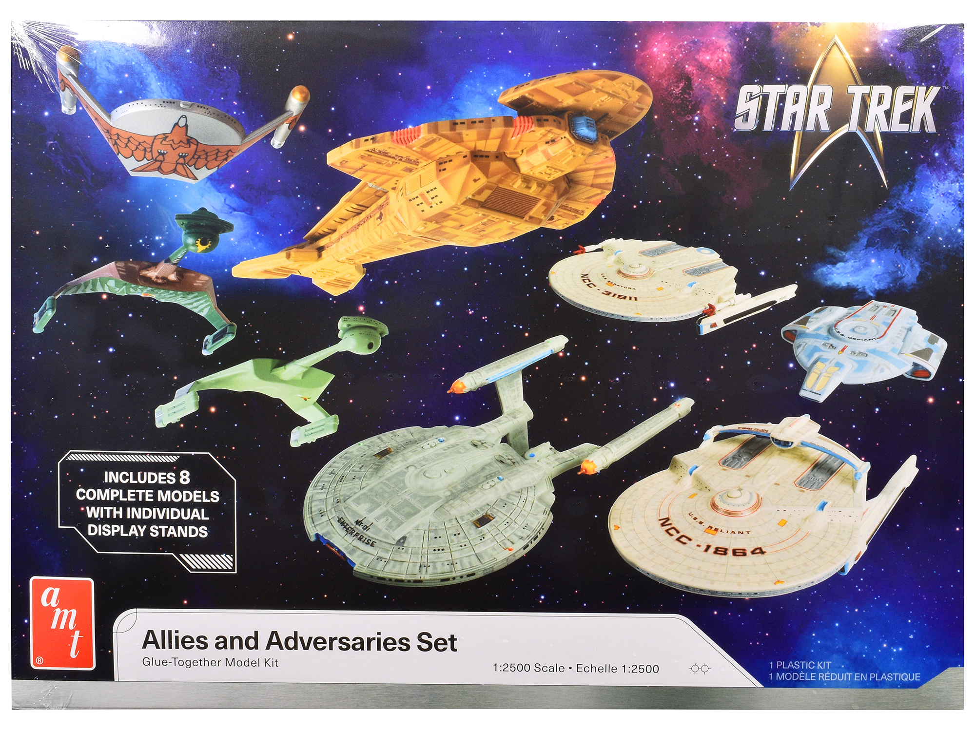 Skill 2 Model Kit U.S.S. Enterprise NCC-1701 Refit Starship "Star Trek" 1/537 Scale Model by AMT
