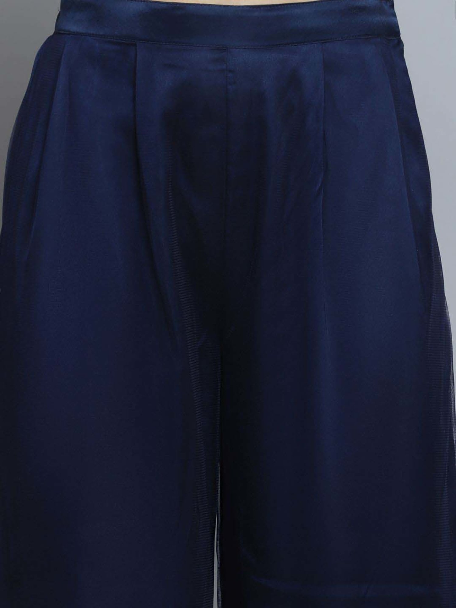 Stylee LIFESTYLE Navy Embroidered Unstitched Dress Material