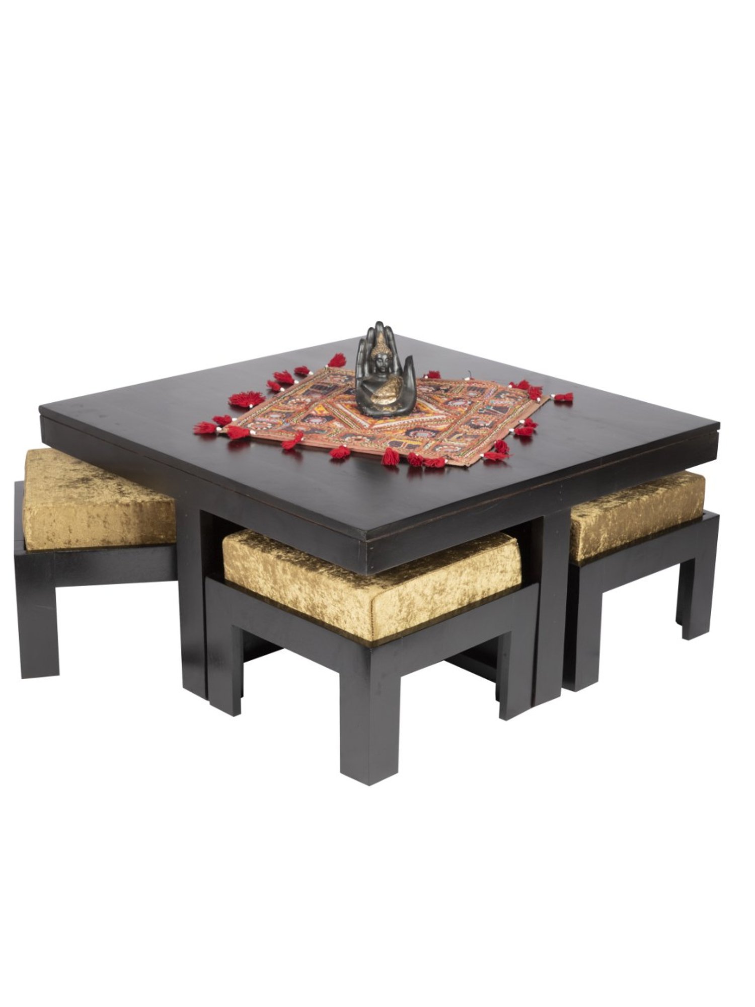 Glass Oval Living Room Metal Coffee Table - Saracina Home