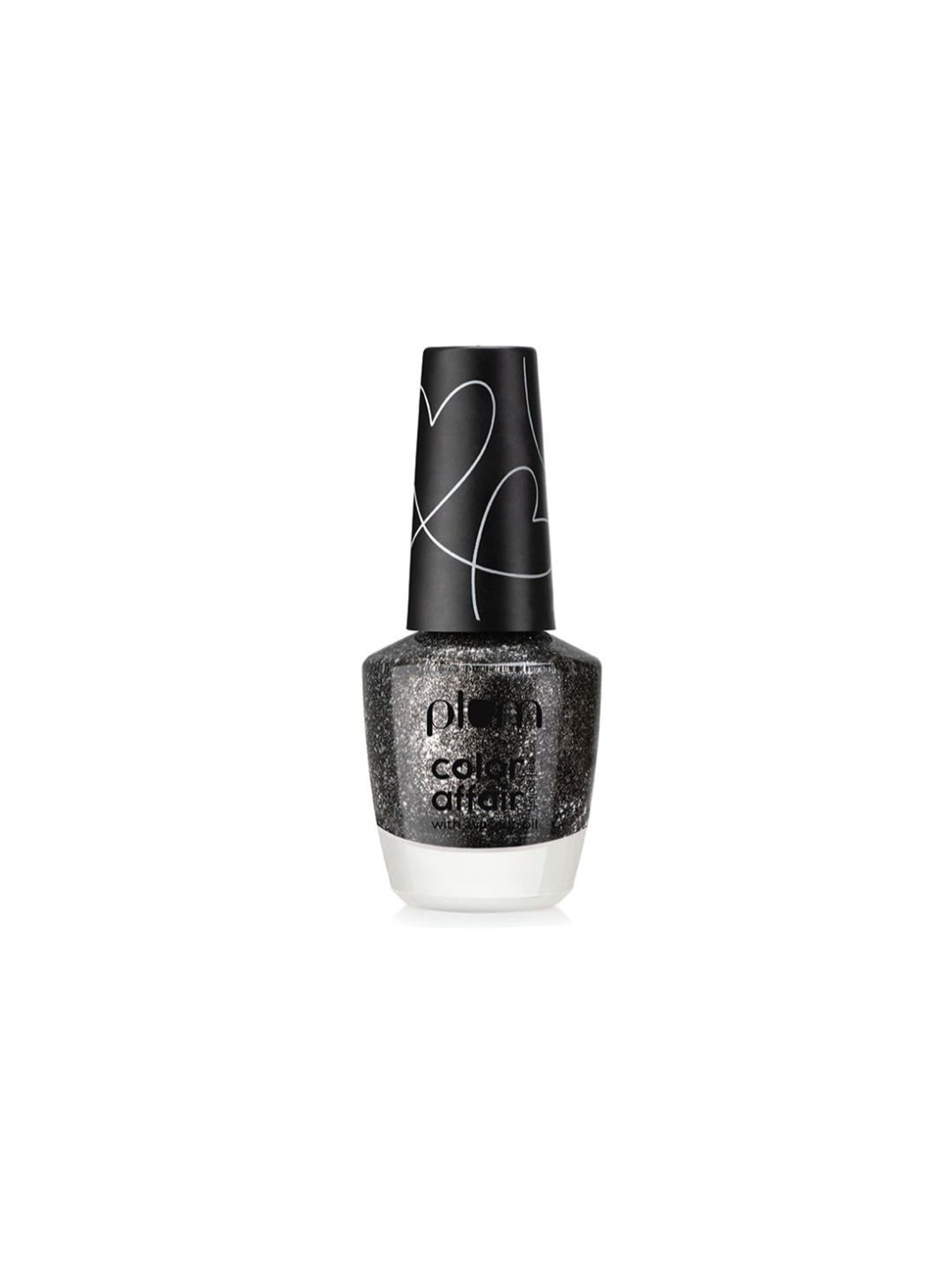 Plum Color Affair Nail Polish Black Blaze 170 - 11 ml