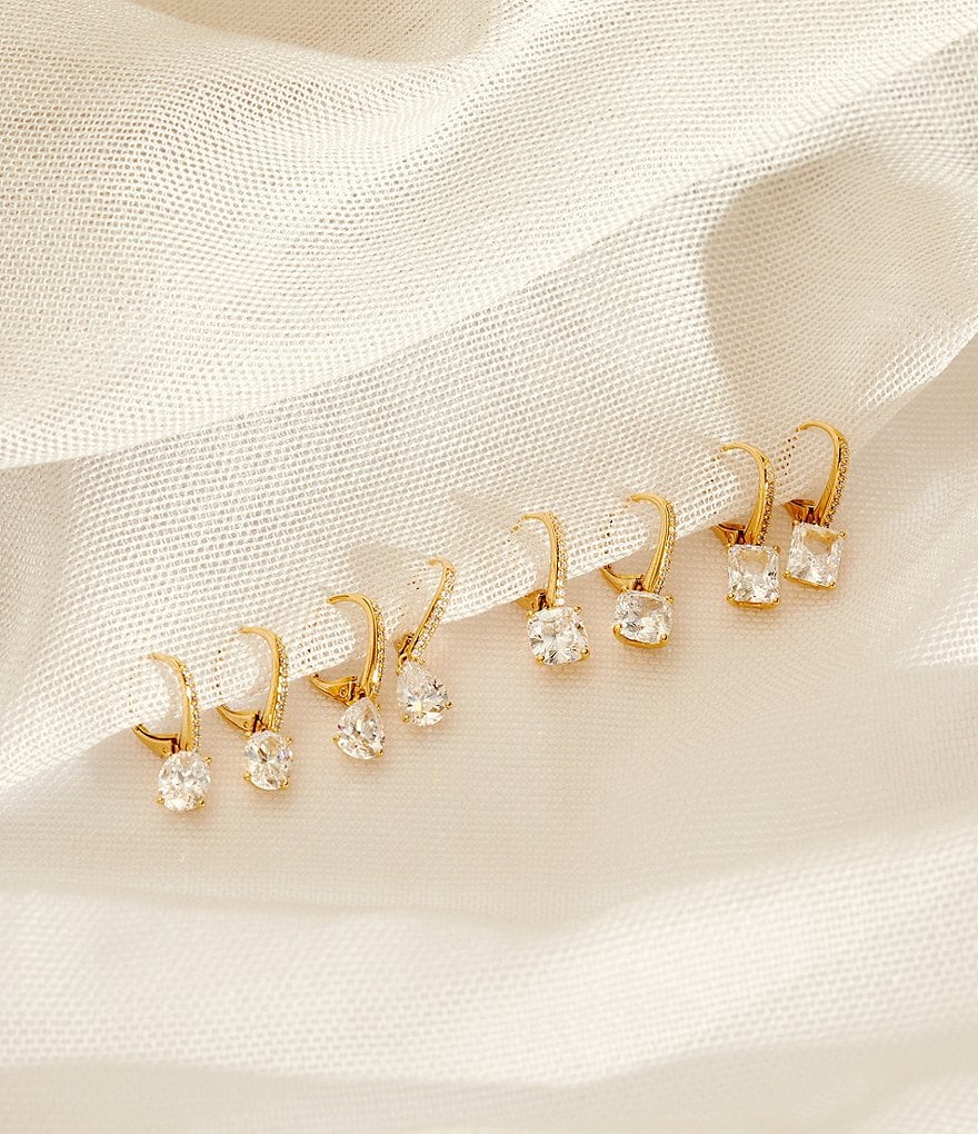 Nadri Modern Love Pear Cut Drop Earrings