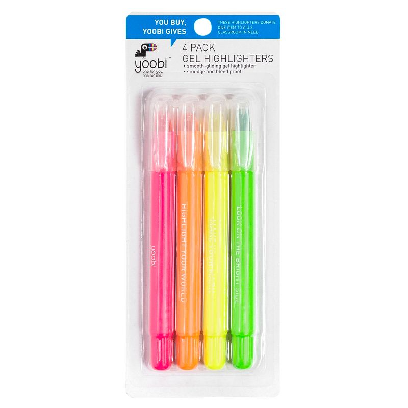 Gel Highlighters, 4ct - Multicolor - Yoobi™