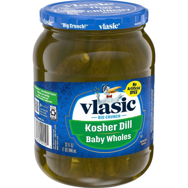 Vlasic Baby Whole Kosher Dill Pickles 32oz