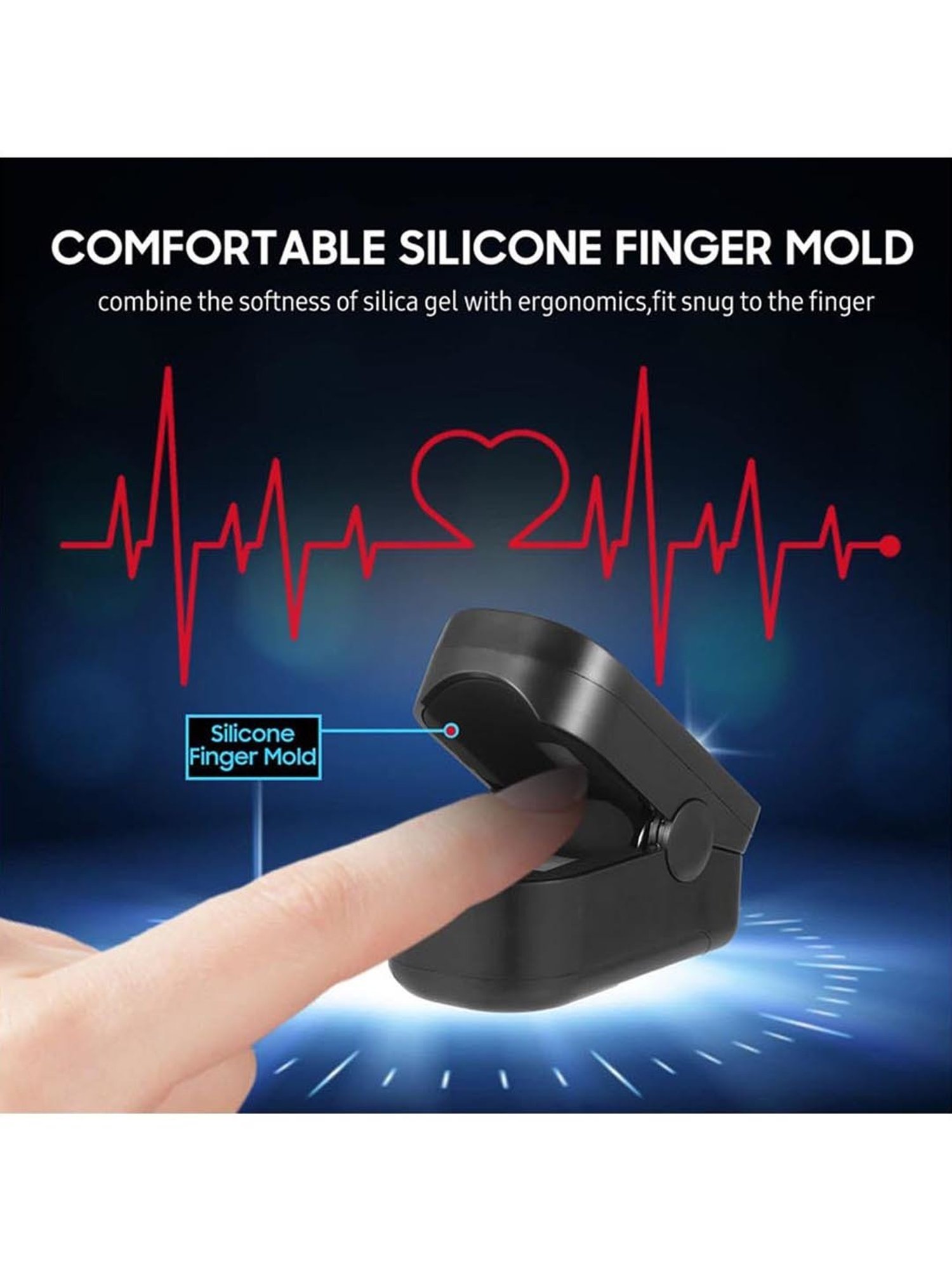 Intex MCP IT-OX02 Pulse Oximeter with Oxygen Saturation Monitor (Black)