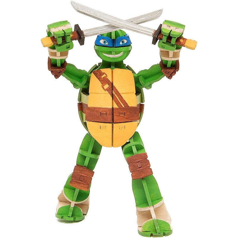Incredibuilds Teenage Mutant Ninja Turtles Leonardo Wood Model Figure Kit