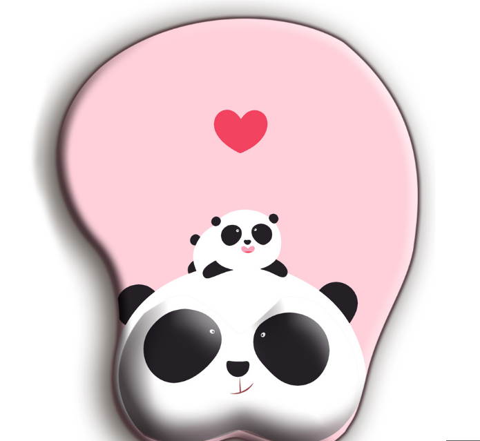 Anime Panda 3D Mouse Pad Ergonomic Soft Silicon Gel Gaming Mousepad with Wrist Support Animal Mouse Mat For PC Mac