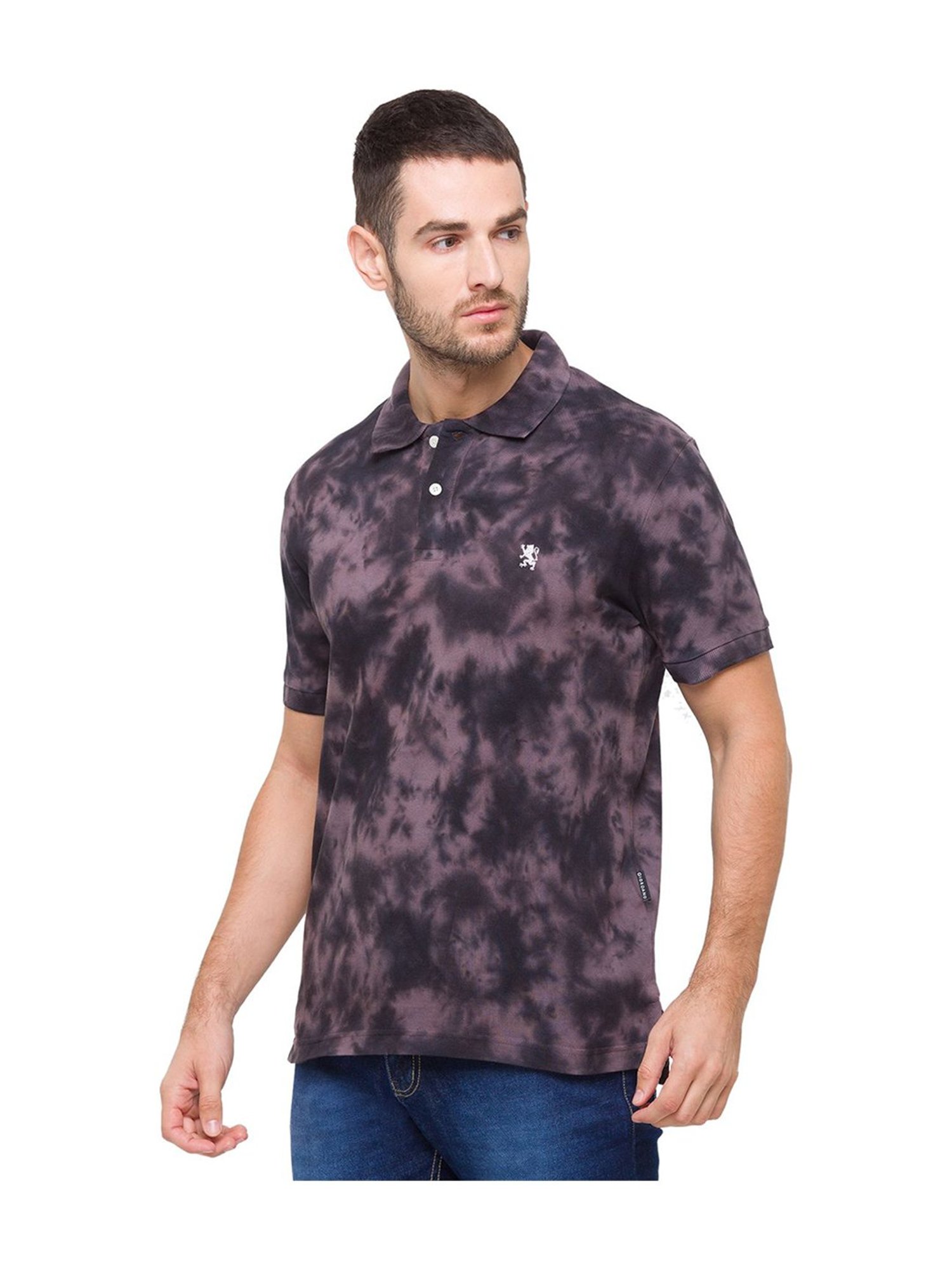 Giordano Black Slim Fit Cotton Polo T-Shirt