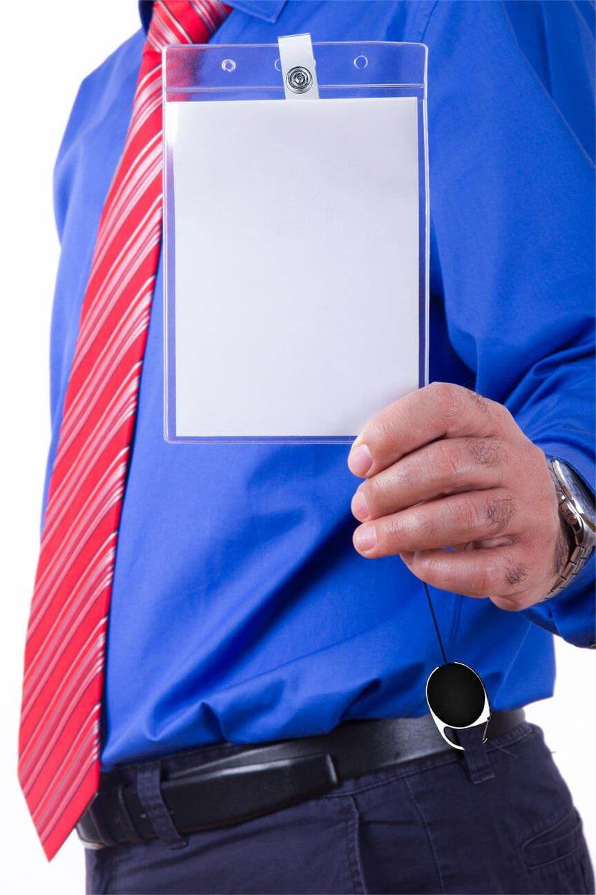 Selizo Retractable Badge ID Card Holders with Carabiner Reel Clip (6)