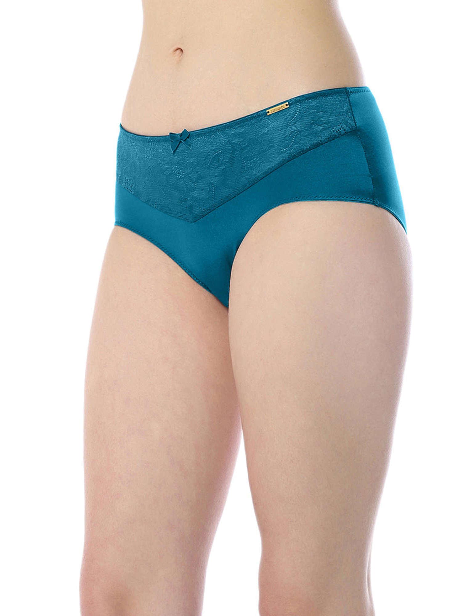 Amante Blue Lace Work Hipster Panty