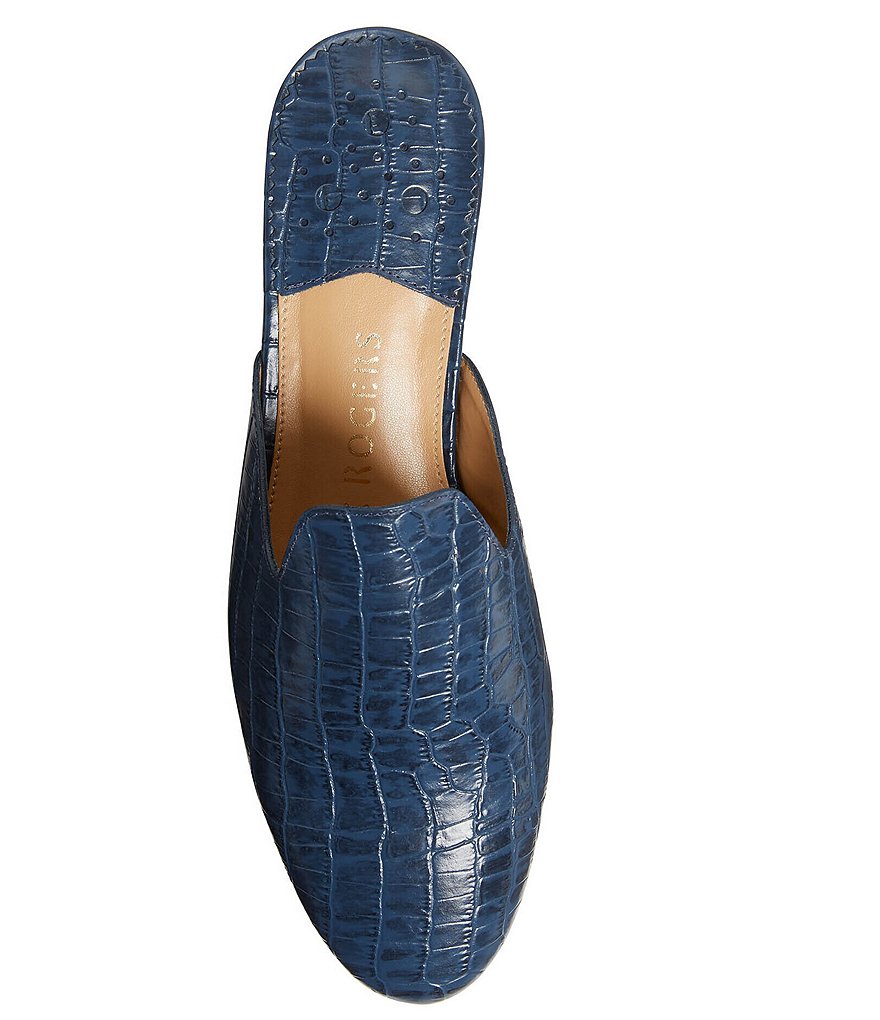 Jack Rogers Delaney Croco Stamped Leather Mules