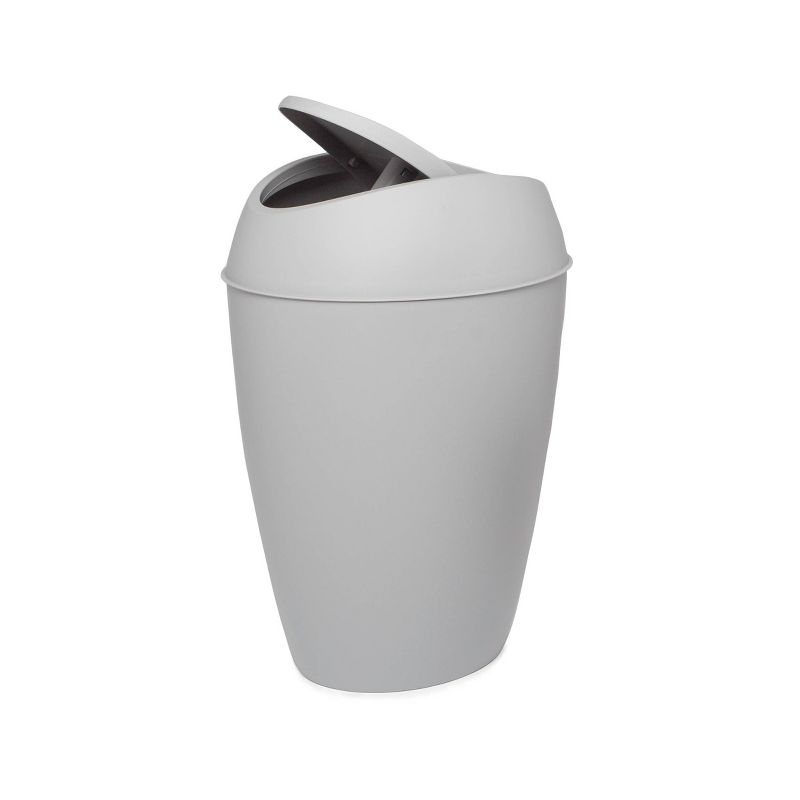 Umbra 2.2gal Twirla Indoor Trash Can Metallic Gray