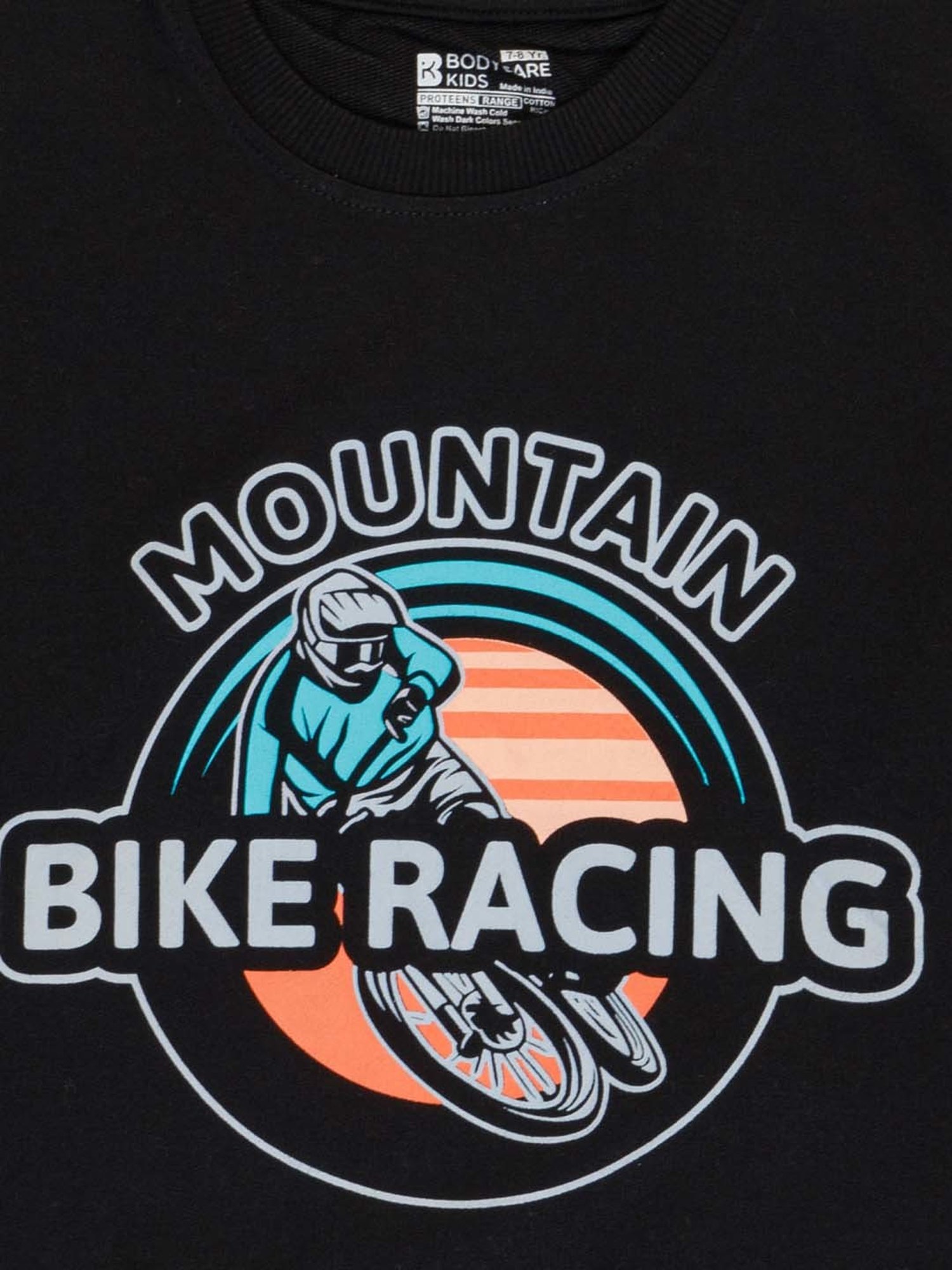 Bodycare Kids Black Cotton Printed Full Sleeves Sweatshirt