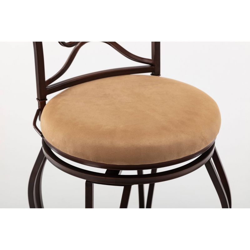 Boraam Industries Beau Swivel 24" Counter Height Barstool - Black/Gold