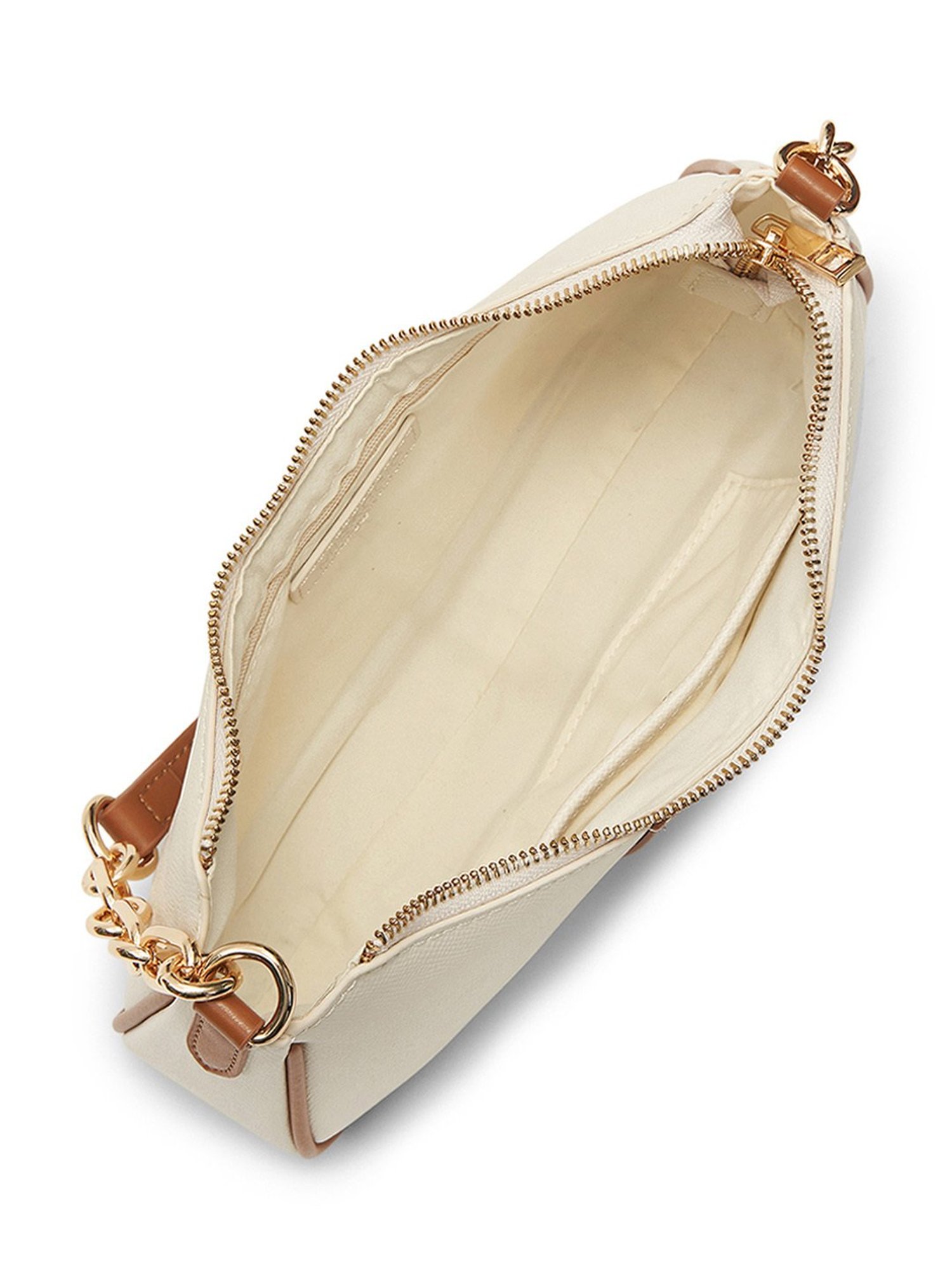 Miraggio Bella Ivory & Tan Small Shoulder Handbag