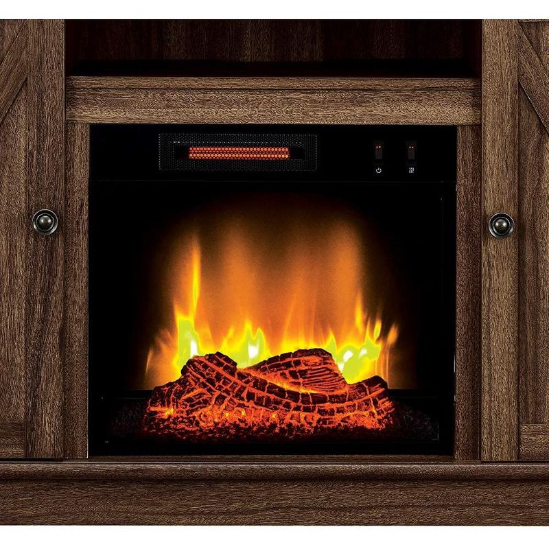 Rosemark 3 Door Media Credenza TV Stand for TVs up to 66" Gray - Treasure Trove Accents