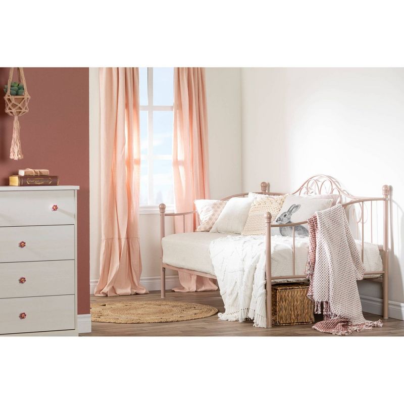Twin Lily Rose Metal Daybed Pink Blush - South Shore