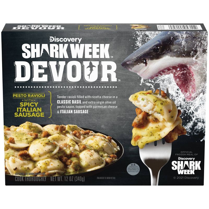 Devour Frozen Pesto Ravioli with Spicy Italian Sausage - 12oz