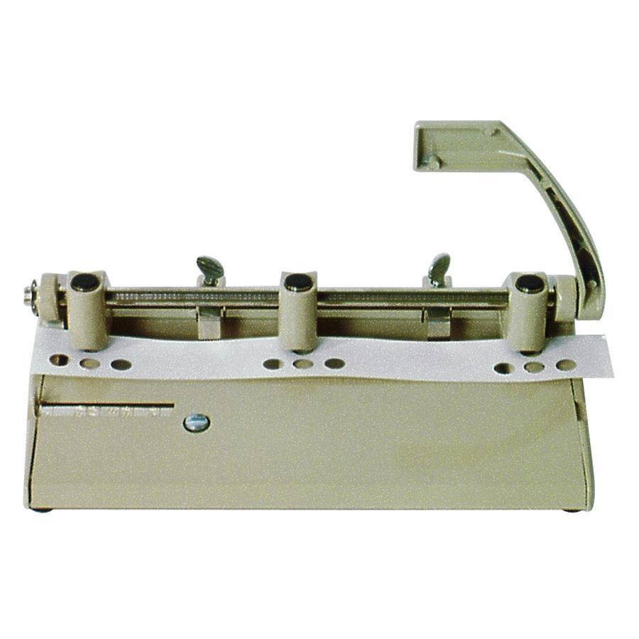 Adjustable 3-Hole Punch Heavy-Duty 13/32" Hole Beige