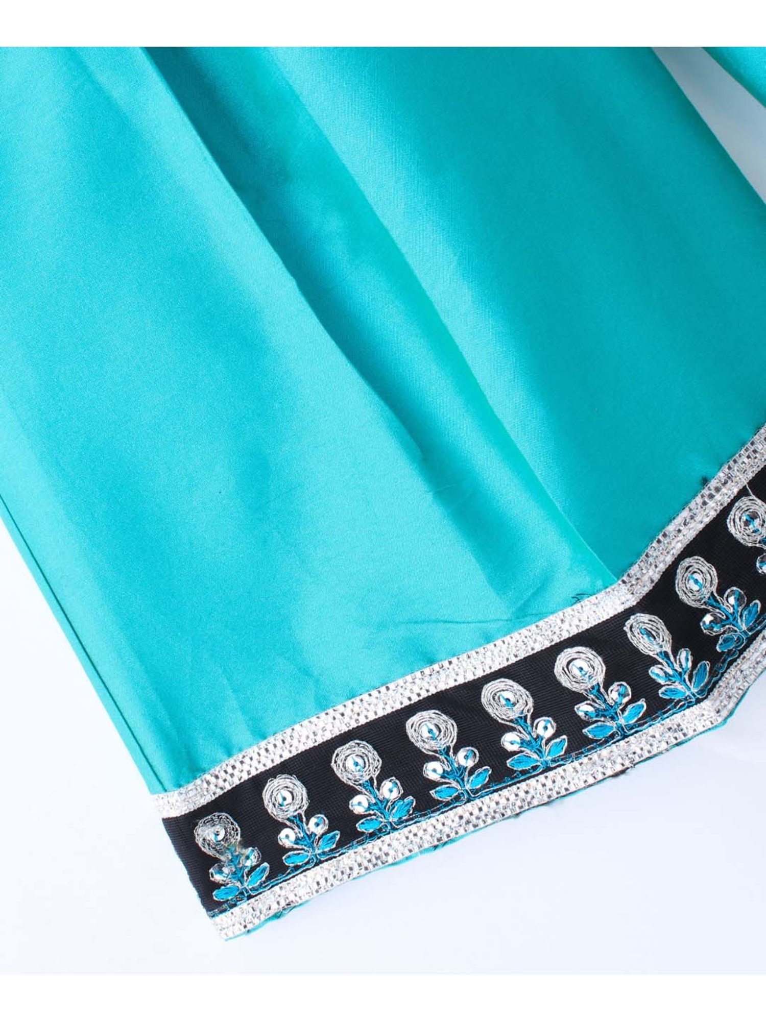 TWISHA Kids Black & Blue Embroidered Top Set