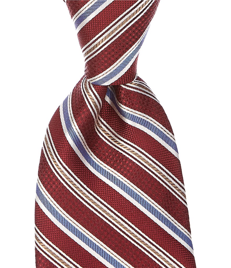 Cremieux Callahan Stripe Traditional 3 1/4#double; Silk Tie