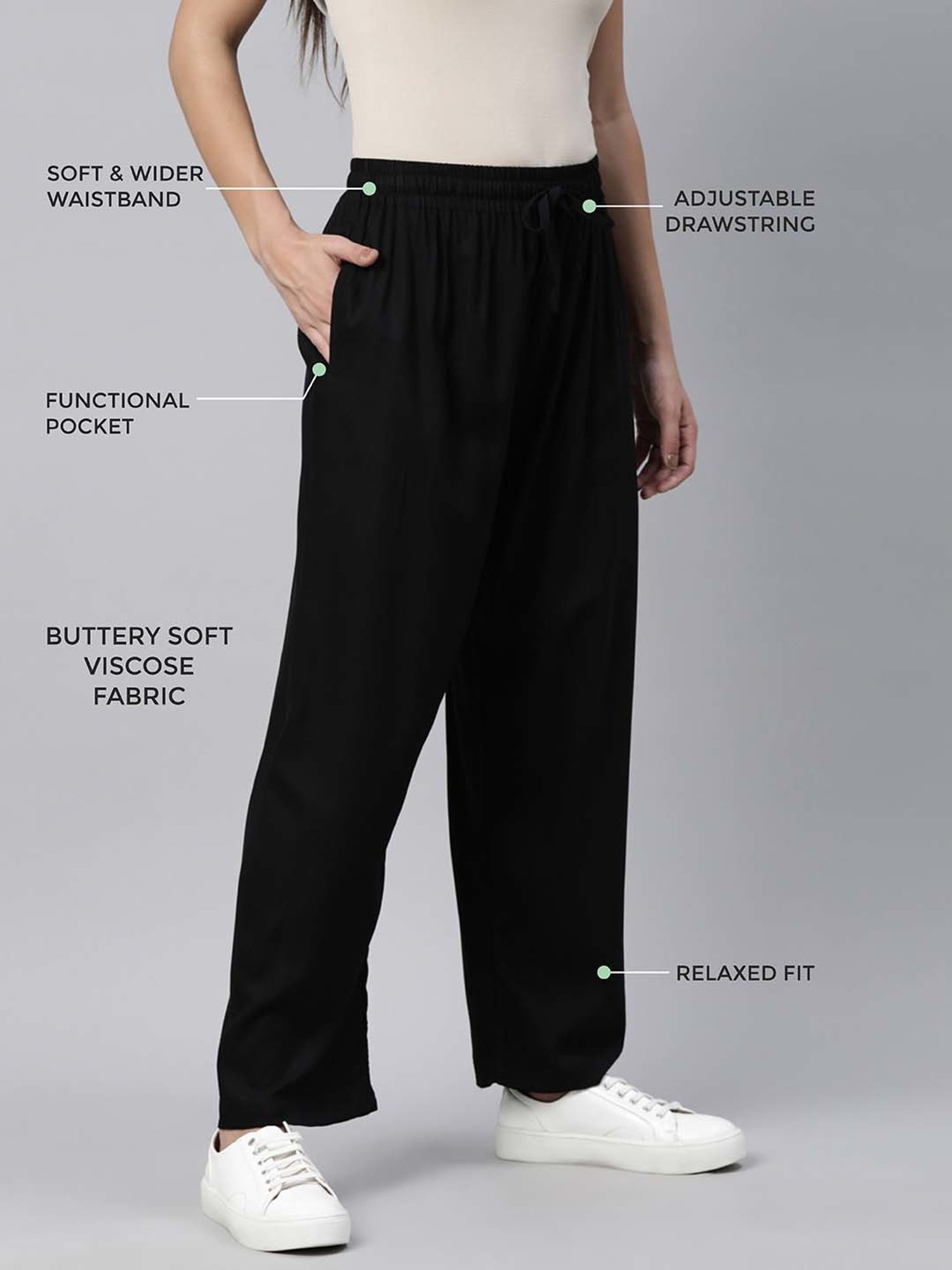 TWIN BIRDS Black & Maroon Regular Fit Pants - Set Of 2