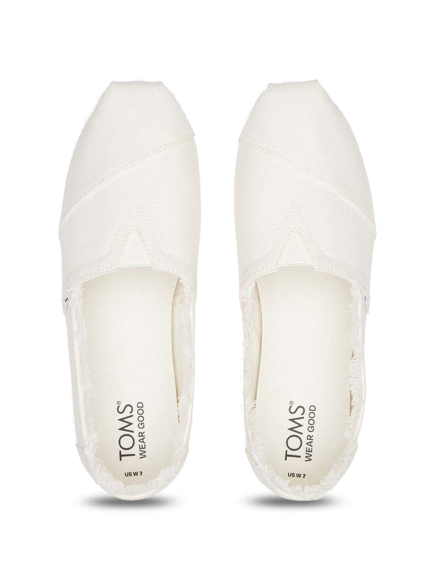 TOMS Women's White Casual Loafers