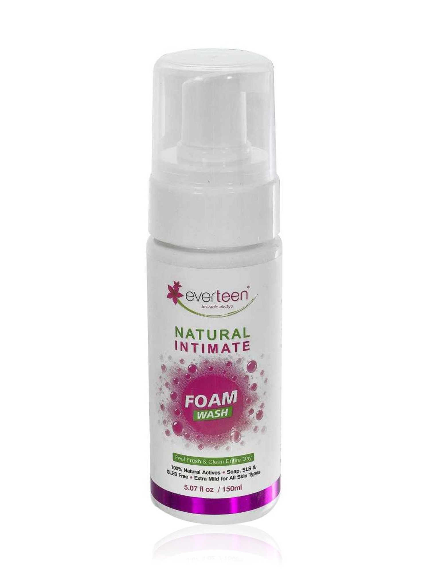 everteen Natural Intimate Foam Wash for Feminine Hygiene in Women - 1 Pack - 150 ml