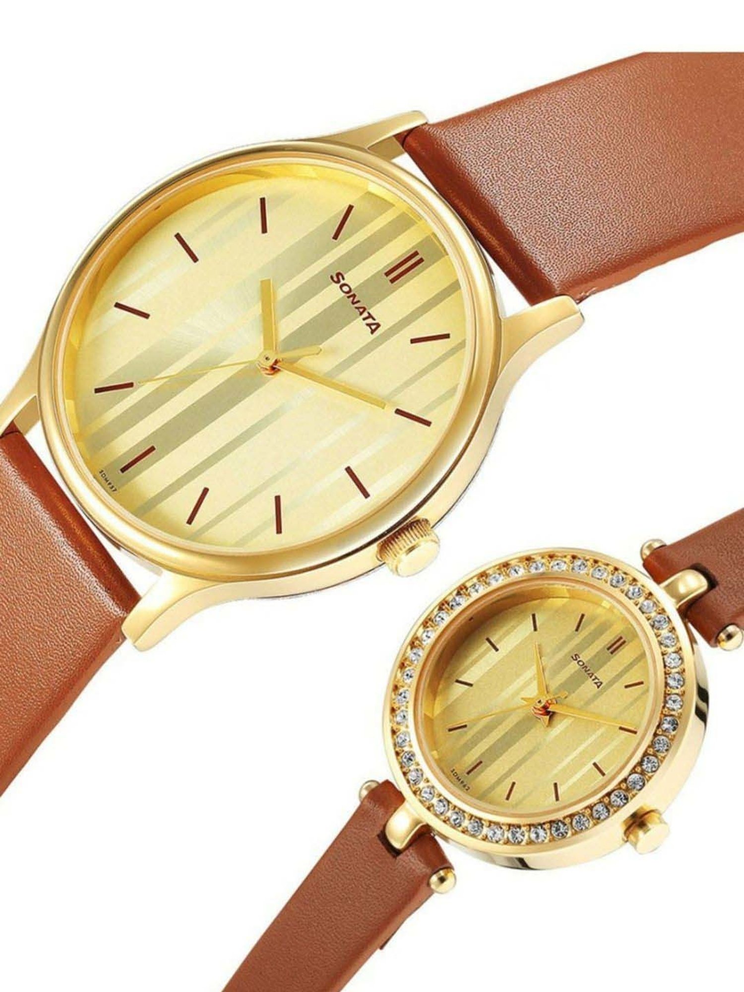 Sonata Pairs NS7710587041YL01P Analog Watch for Men