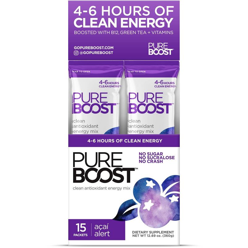 Pureboost Clean Energy Drink Mix - Acai Alert - 15ct