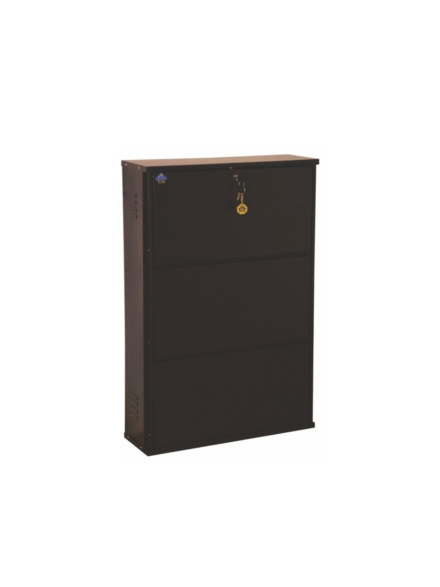 Delite Kom Metal Shoe Rack - 24" 10 Shelf, Double Decker, Ivory, PowderCoat, Wall Mount, DIY