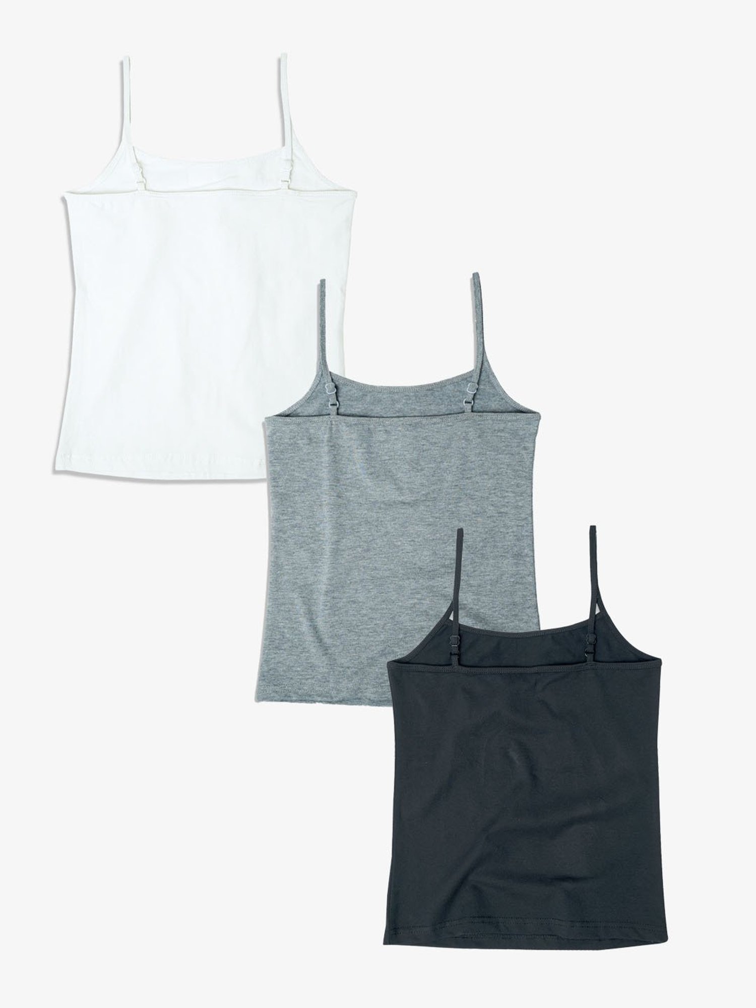 Sillysally Kids Multicolor Solid Camisole (Pack of 3)