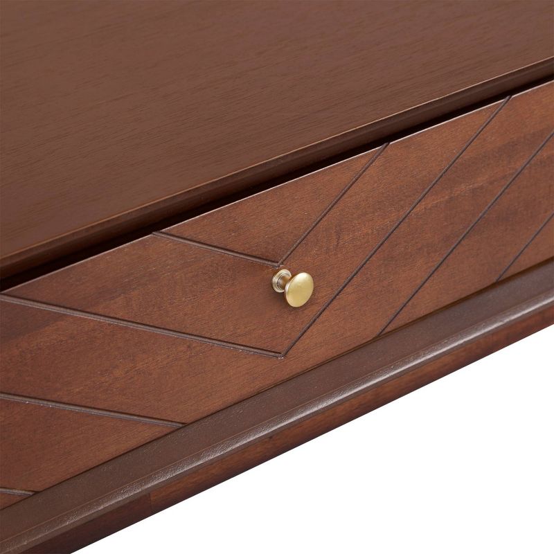 Sutton Mid-Century Modern Console Table Walnut Brown - Adore Decor