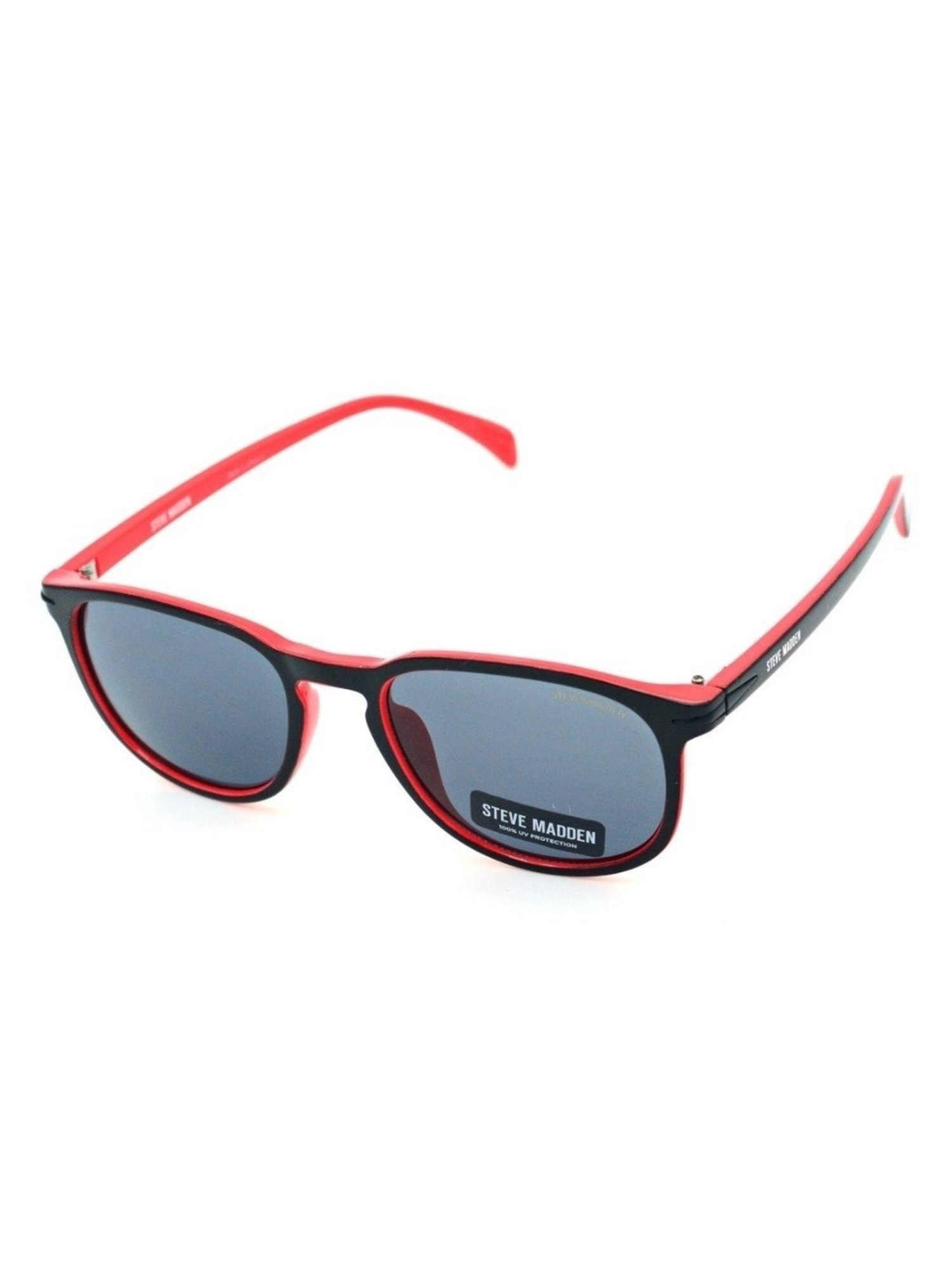 STEVE MADDEN Grey Round UV Protection Sunglasses for Men