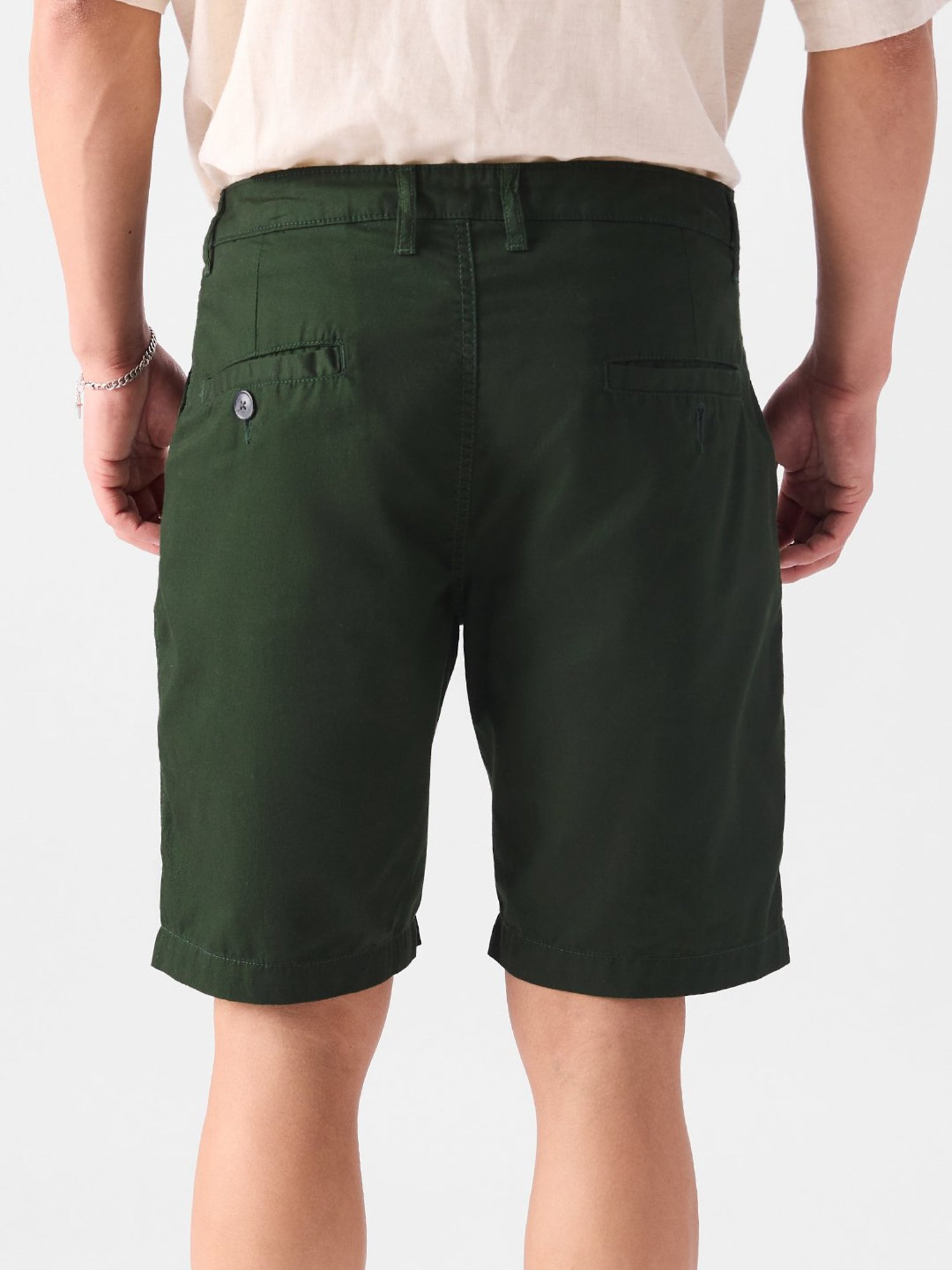 The Souled Store Olive Regular Fit Shorts