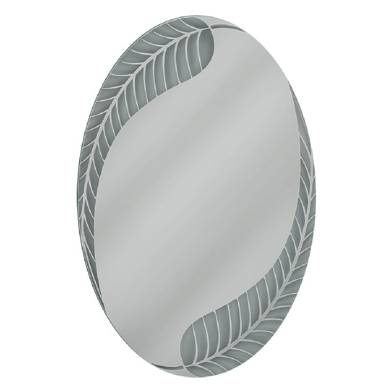 23" x 35" Palm Leaf Oval Mirror - Head West