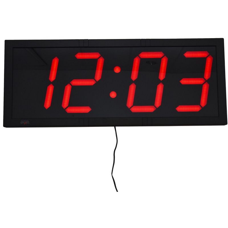 School Smart Large LED Wall Clock with Remote Control, 28 x 11-1/4 Inches